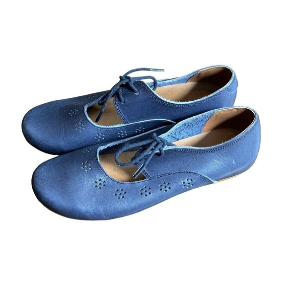 NEW Adelisa & Co Navy Sol Oxford Flats Sz 32